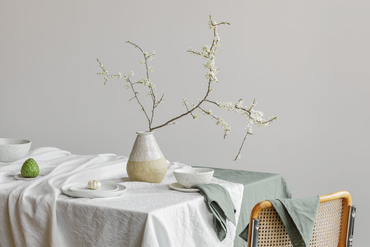 Natural Linen Tablecloth - Available in Various Colors
