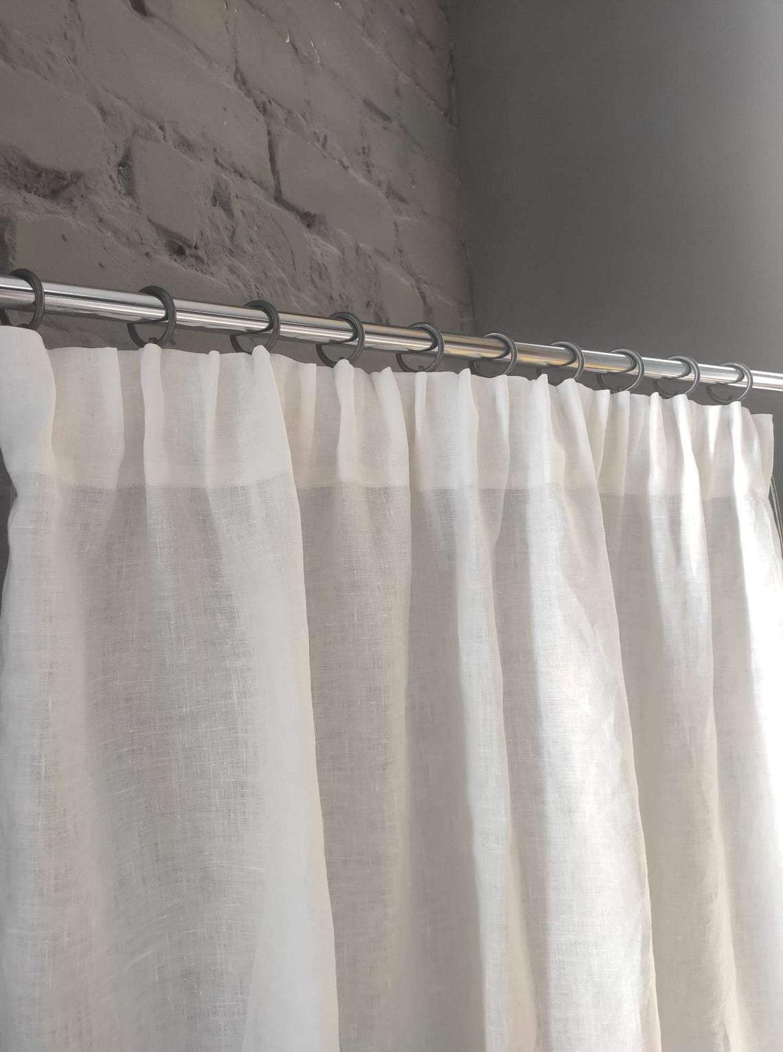 Linen Blackout Curtains, Color: Off-White