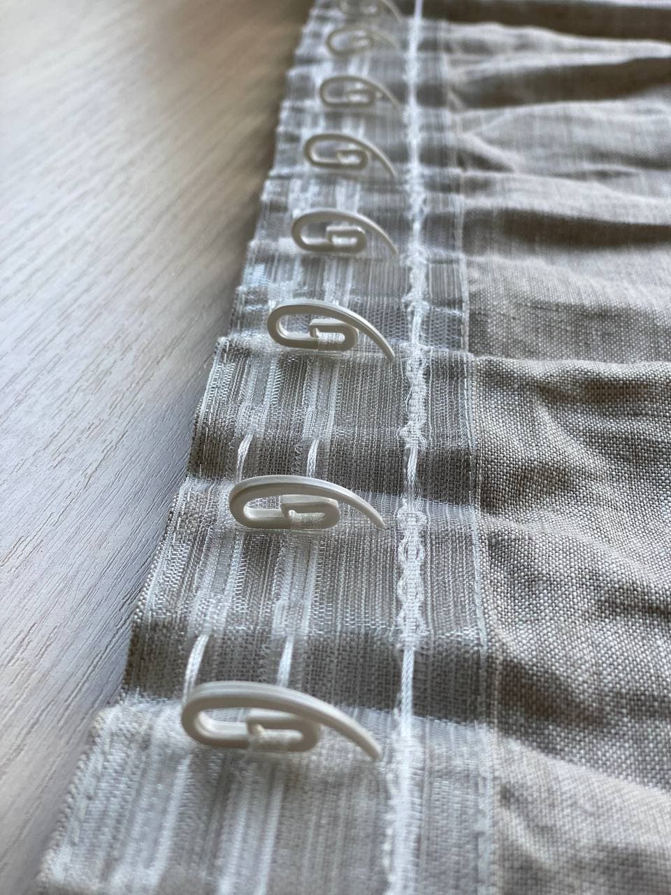 Pencil Pleat Linen Curtain Panel with Cotton Lining - Heading for Rings and  Hooks - Linen Privacy Curtain
