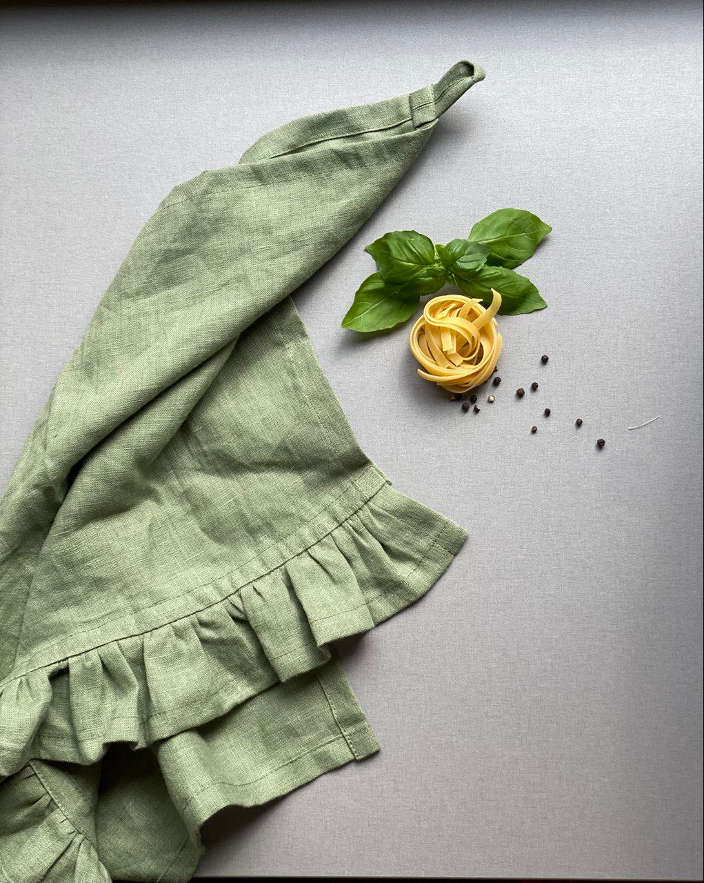 2pcs Linen Kitchen Towel - Hand Towel - Kitchen Textile Made of Natura