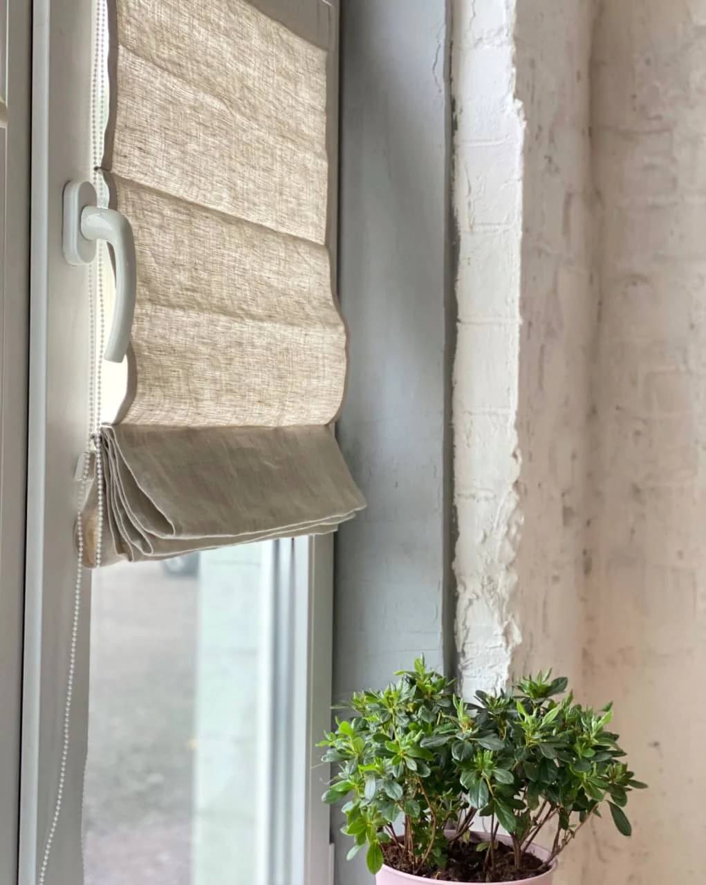 Roman Shades in Natural Color